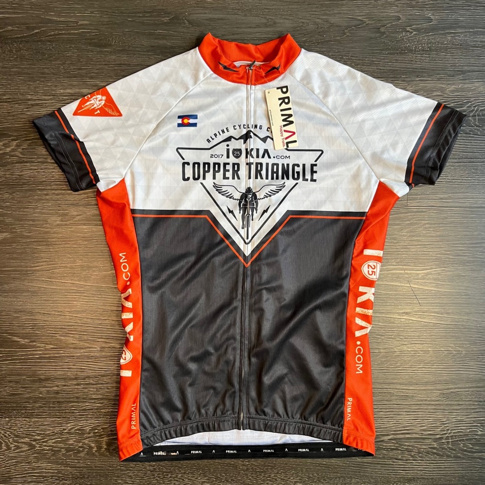 Primal Womens Copper Triangle 2017 Cycling Riding Jersey XL NWT Gorp Colorado